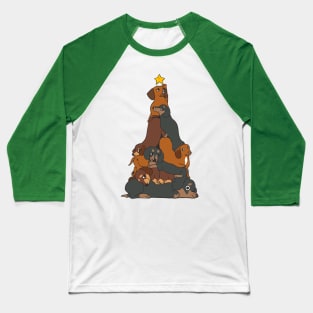 Christmas Tree Dachshund Baseball T-Shirt